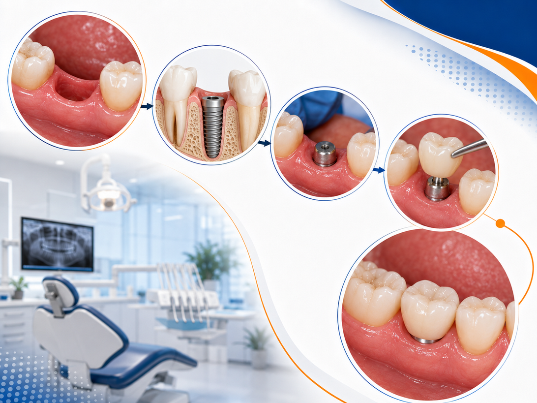Chirurgia implantare in corso