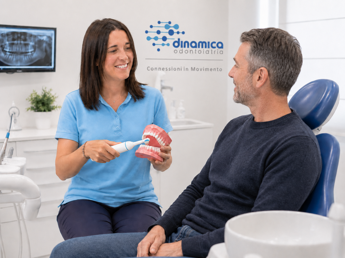 Bambino durante una seduta di ortodonzia mio-funzionale