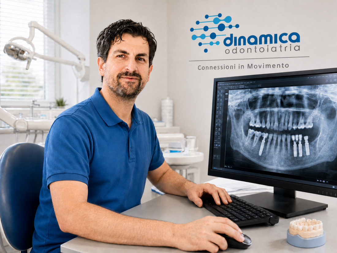 Dentista che esegue un’otturazione